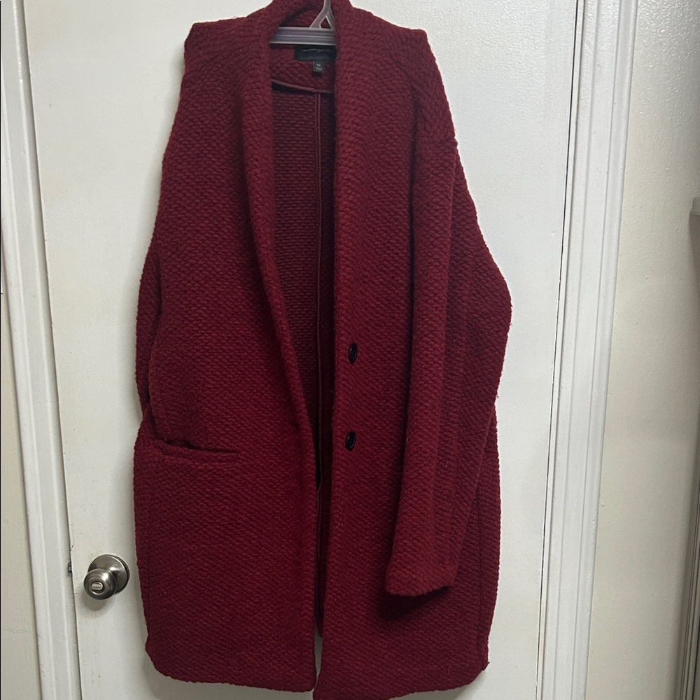 Banana Republic Rich Red Teddy Jacket
